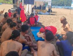 Lifeguard se Jabar Dilatih dan Berkumpul di Pantai Pangandaran